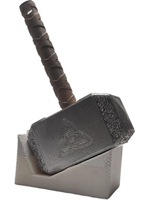 İn3dex Thor'un Çekici ve Standı - Thor Hammer - Mjollnir - 20 cm