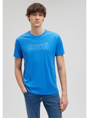 Mavi Logo Baskılı Mavi TIŞÖRT065781-81347