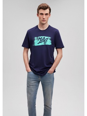 Mavi 91 Baskılı Lacivert TIŞÖRT0612003-84371