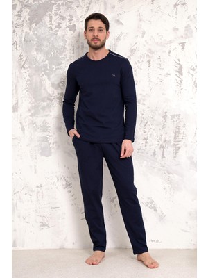 D'S Damat Maschio Pamuk Pijama Takımı Siyah