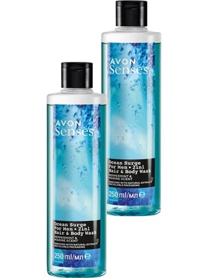 Avon Senses Ocean Surge Nane ve Deniz Kokulu Erkek Duş Jeli 250 ml Canlandırıcı Etki