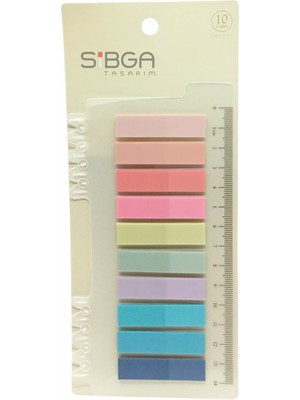 Color Note 10 Renk 200 Yaprak Renkli Postit Sticker Yapışkanlı Not Kağıdı Post It