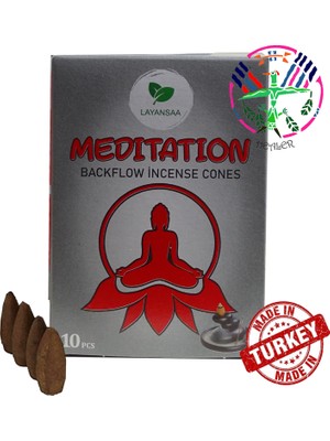 Layansaa Meditation - Meditasyon Özel Aromalı Geri Akış Backflow Özel Aromalı Tütsü 10 Adet