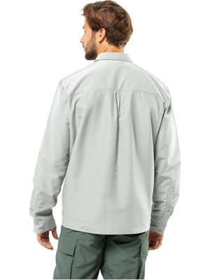 Jack Wolfskın Erkek Barrıer L/s Shırt M Gömlek Cool Grey 1404101-6709