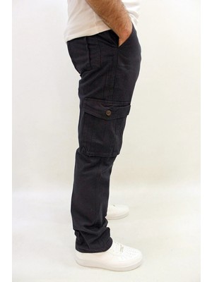 butiksinope Meto1 Düz Paça Kanvas Erkek Askeri Kargo Pantolon Lacivert