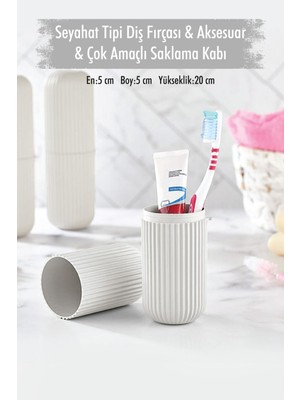 Depa Beyaz Seyahat Tipi Diş Fırçası Aksesuar Kutusu Çok Amaçlı Saklama Kabı