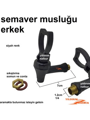 Yıldırım Nalbur Semaver Musluğu Erkek 1/4 Çay Musluğu Kahveci Musluğu Plastik