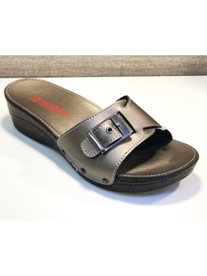 Esem 0314 Z 001 Kadın Tokalı Ortopedik Terlik Platin
