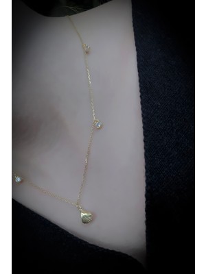 Sunshine 925 Ayar Istiridye Tasarımlı Kolye