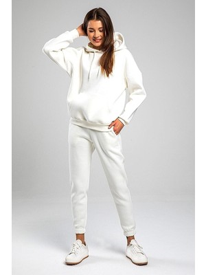 Yakamel Kadın 3 Iplik Kapşonlu Eşofman Takımı