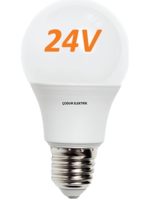Osaka Light 10WATT (24VOLT Ile Çalışır) Gemici Ampul'ü E27 Duylu 6500KELVIN Beyaz Işık A60 810LM LED