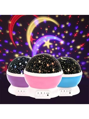 Starmaster Klc-03 3 x Kalem Pilli + 5 Volt Yıldız Yansıtmalı Küre Tip Gece Lambası