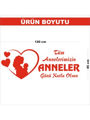 2Mak Reklam Anneler Günü Için Mağaza Vitrin Yazısı 120X45 cm