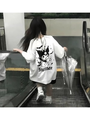 Populus Gothic Kuromi Beyaz T-Shirt