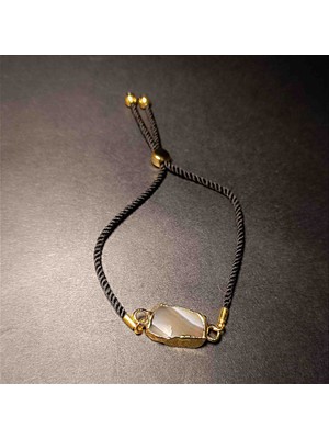 Doğal Taş Bileklik Kolye Akik Bileklik Ipli Model-1-Doğal Taş