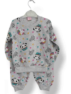 Asil Öztürk Baby & Kids Balam Kız Çocuk Unicorn Panda Alt Üst Eşofman Takımı Pijama