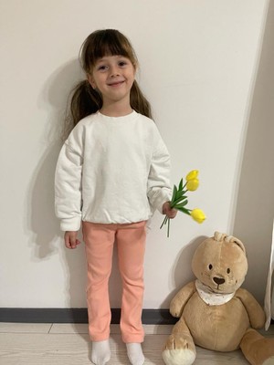 Pamuk Şekeri Bebek Ve Çocuk Fitilli Geniş Paça Kaşkorse Tayt