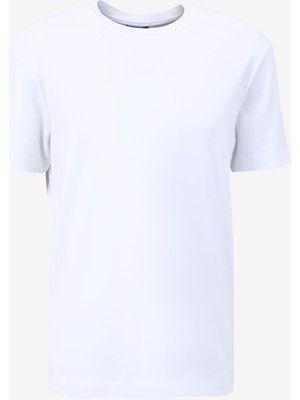 Fabrika Beyaz Erkek Bisiklet Yaka Relaxed T-Shirt F4SM-TST 2847