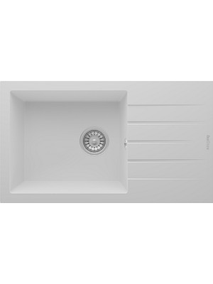 Real Stone Granit Eviye P010 Assos 76 Xl Beyaz (76 x 43,5)