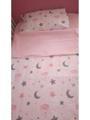 Heybe Home Bebek Nevresim Takımı  Uykucu Bulut  3 Parça ( Yorgan Kılıfı, Yastık Kılıfı, Çarşaf)