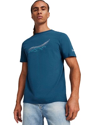 Puma Mapf1 Ess Car Graphic Tee Erkek Günlük Tişört 62375907 Mavi