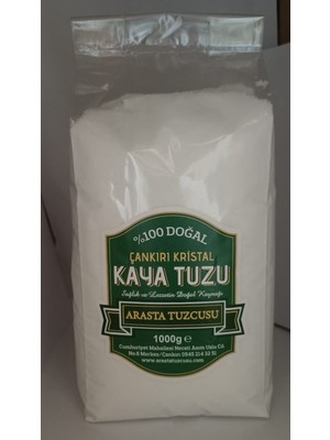 Arasta Tuzcusu Çankırı Karistal Kaya Sofra Tuzu 1kg