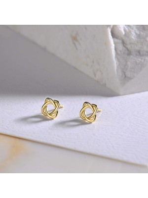 goldkupe 14 Ayar Altın Minik Geometrik Küpe 1,25 gr