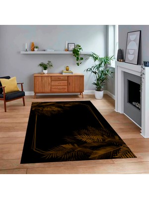 Viyana Home Dijital Baskılı Kaymaz Taban Yıkanabilir Modern Yolluk Mutfak Salon Halısı, V-Modern-26-Kahve,