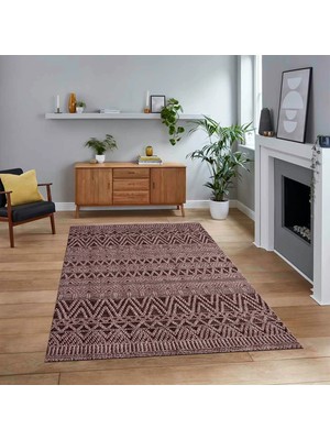 Viyana Home Dijital Baskılı Kaymaz Taban Yıkanabilir Modern Yolluk Mutfak Salon Halısı, V-Modern-86-Bordo,