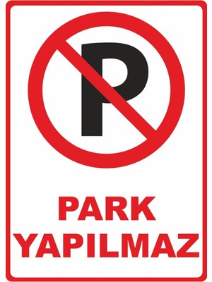 ChicArt Design Studio Park Yapılmaz Dijital Uv Folyo Baskı Uyarı Etiket Yapıştırma Sticker 50X70 cm