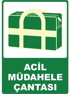 ChicArt Design Studio Acil Müdahale Çantası Dijital Uv Folyo Baskı Uyarı Etiket Yapıştırma STICKER12.5X17.5