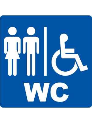 ChicArt Design Studio Wc #2 Dijital Uv Folyo Yapışkan Baskı Uyarı Etiket Yapıştırma Sticker 34X34