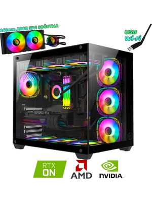 Gameline Cool-V9 Ryzen 5 5600 16GB Ddr4 500GB SSD RTX4060 8gb Sıvı Soğutmalı Oyuncu Masaüstü Bilgisayarı