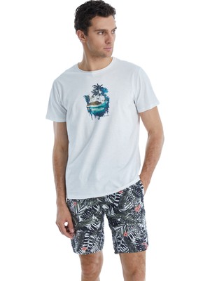 Blackspade Yuvarlak Yaka Düz Beyaz Erkek T-Shirt 10639