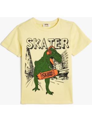 Koton Sarı Erkek T-Shirt 4SKB10053TK