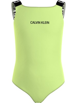 Calvin Klein Neon Yeşil Kız Çocuk Mayo KY0KY00086M0T