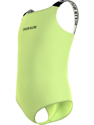 Calvin Klein Neon Yeşil Kız Çocuk Mayo KY0KY00086M0T