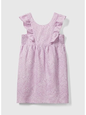 Benetton Açık Pembe Kız Çocuk Midi Elbise 4YP7CV027