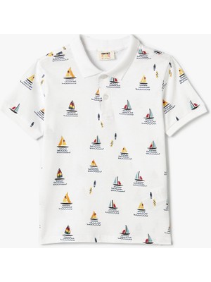 Koton Beyaz Erkek T-Shirt 4SKB10015TK