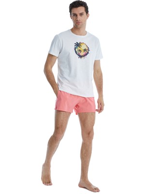 Blackspade Yuvarlak Yaka Düz Beyaz Erkek T-Shirt 10642