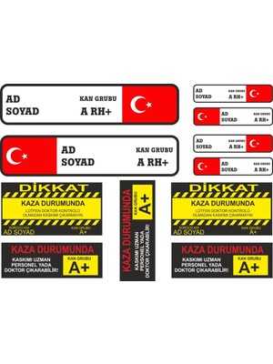 ChicArt Design Studio Kan Grubu Kartı Dijital Uv Folyo Baskı Uyarı Etiket Yapıştırma Sticker 35X25 cm