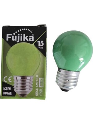 Fujika 15W Yeşil Gece Lambası Top Ampul 15LM E27 220V 7CMX4CM 1 Adet