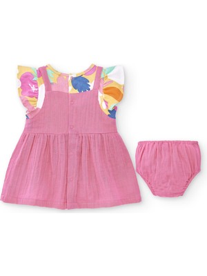 Tuc Tuc 2Li Kız Bebek Elbise Bloomer Set