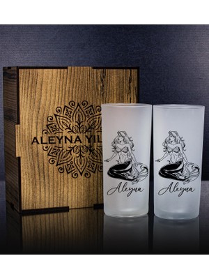 Ejoya Kişiye Özel Kutusunda 2'li Rakı Bardağı Hediye Seti 111312