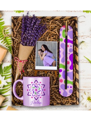 Ejoya Kişiye Özel Kupa & Lavanta & Tütsü Takımı & Fotoğraflık Hediye Kutusu 111807