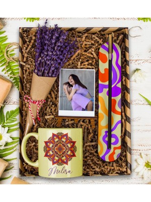 Ejoya Kişiye Özel Kupa & Lavanta & Tütsü Takımı & Fotoğraflık Hediye Kutusu 111811