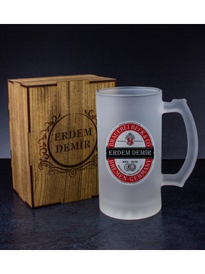 Ejoya Kişiye Özel Kutusunda Bira Bardağı Hediye Seti 108324