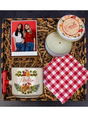 Ejoya Kişiye Özel Latte Kupa & Mum & Fotoğraflık & Bardak Altlığı Hediye Kutusu 112805