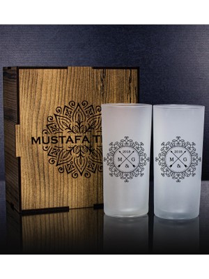 Ejoya Sevgililere Özel Kutusunda 2'li Rakı Bardağı Hediye Seti 111332