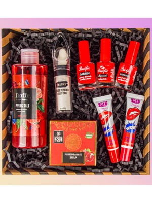 Ejoya Doğal Sabun & Kalıcı Ruj & Tuz Peeling & Oje & Vücut Simi Hediye Seti 110919